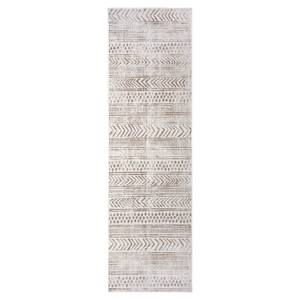 Tapis de couloir Biri Polypropylène - Beige / Marron - 80 x 250 cm