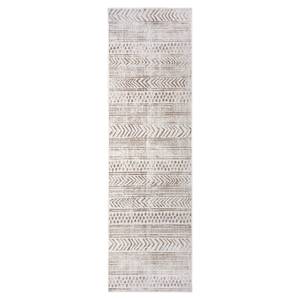 Tapis de couloir Biri Polypropylène - Beige / Marron - 80 x 350 cm