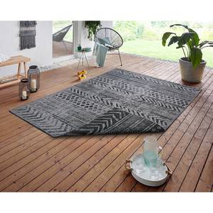 Outdoorvloerkleed Biri polypropeen - Zilverkleurig/grijs - 80 x 150 cm