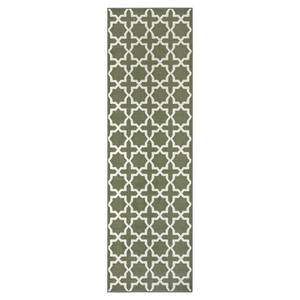 Loper Glam polypropeen - Groen - 80 x 250 cm