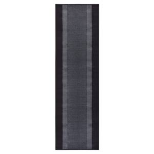 Tapis de couloir Band Polypropylène - Noir - 80 x 350 cm