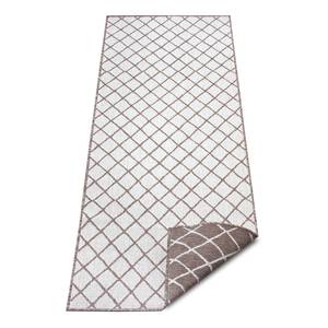 Tapis de couloir Malaga Polypropylène - Beige / Marron - 80 x 350 cm