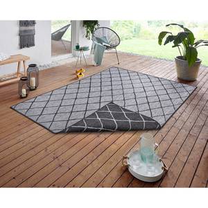 In- & outdoorvloerkleed Malaga polypropeen - Zilverkleurig/grijs - 80 x 150 cm