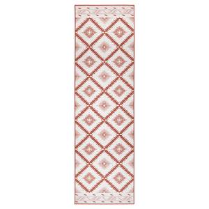 Tapis de couloir Malibu Polypropylène - Beige / Rouge - 80 x 250 cm