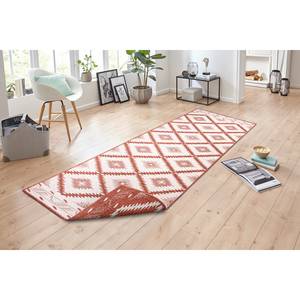 Tapis de couloir Malibu Polypropylène - Beige / Rouge - 80 x 250 cm