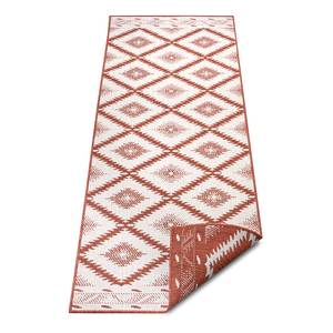 Tapis de couloir Malibu Polypropylène - Beige / Rouge - 80 x 250 cm