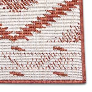 Tapis de couloir Malibu Polypropylène - Beige / Rouge - 80 x 250 cm