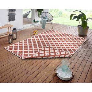 Tapis intérieur / extérieur Nizza Polypropylène - Beige / Rouge - 80 x 150 cm