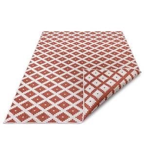 Tapis intérieur / extérieur Nizza Polypropylène - Beige / Rouge - 80 x 150 cm