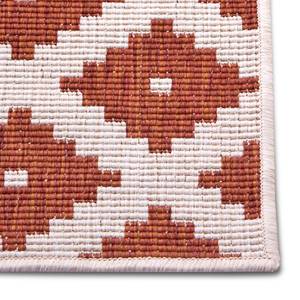 In- & outdoorvloerkleed Nizza polypropeen - Beige/rood - 80 x 150 cm