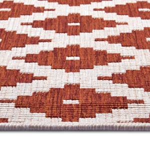 Tapis intérieur / extérieur Nizza Polypropylène - Beige / Rouge - 80 x 150 cm