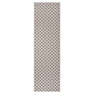 In-/Outdoorläufer Nizza Polypropylene - Beige / Braun - 80 x 350 cm