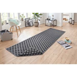 Tapis de couloir Nizza Polypropylène - Argenté / Gris - 80 x 250 cm