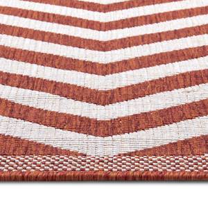 In-/Outdoorteppich Palma Polypropylen - Beige / Rot - 80 x 150 cm