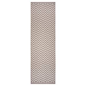 Tapis de couloir Palma Polypropylène - Beige / Marron - 80 x 250 cm