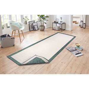 Tapis de couloir int./ext. Panama Polypropylène - Vert / Beige - 80 x 350 cm