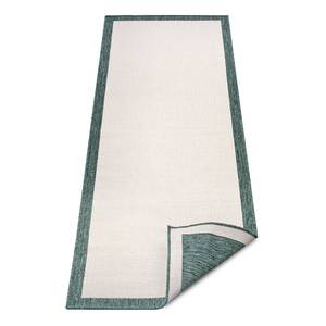 Tapis de couloir int./ext. Panama Polypropylène - Vert / Beige - 80 x 350 cm