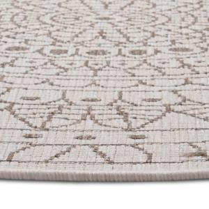 Tapis intérieur/extérieur Porto Polypropylène - Beige / Marron - Diamètre : 140 cm