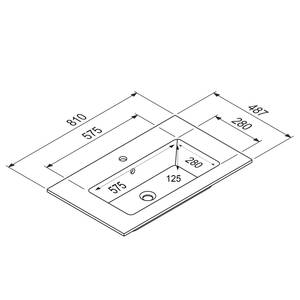 Badezimmerset MYBA VI (4-teilig) Inklusive Beleuchtung - Eiche Dekor - Breite: 140 cm