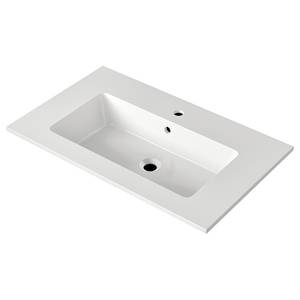 Badezimmerset MYBA III (2-teilig) Inklusive Beleuchtung - Hochglanz Grau - Breite: 80 cm