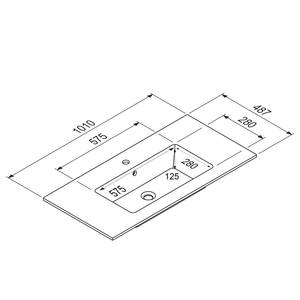 Badezimmerset MYBA III (2-teilig) Inklusive Beleuchtung - Matt Weiß - Breite: 100 cm