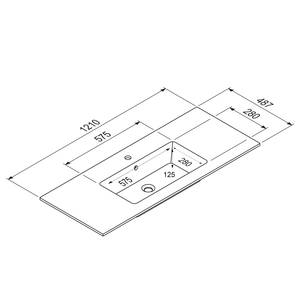 Badezimmerset MYBA I (2-teilig) Inklusive Beleuchtung - Matt Weiß - Breite: 120 cm