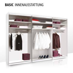 Schwebetürenschrank Sinfonie Plus Typ D Eiche Sonoma Dekor - 249 x 222 cm - Basic - Silber