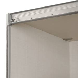 Zweefdeurkast Sinfonie Plus type D Sonoma eikenhouten look - 298 x 240 cm - Basic - Zilver