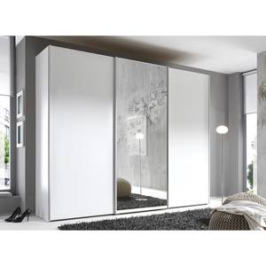 Schwebetürenschrank Sinfonie Plus Typ D Weiß - 249 x 222 cm - Classic - Silber