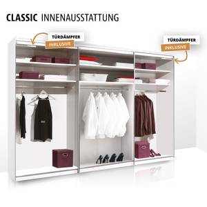 Schwebetürenschrank Sinfonie Plus Typ D Weiß - 249 x 222 cm - Classic - Silber