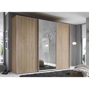 Schwebetürenschrank Sinfonie Plus Typ D Eiche Sonoma Dekor - 298 x 222 cm - Classic - Silber