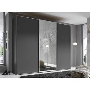 Schwebetürenschrank Sinfonie Plus Typ D Graphit - 298 x 240 cm - Comfort - Silber