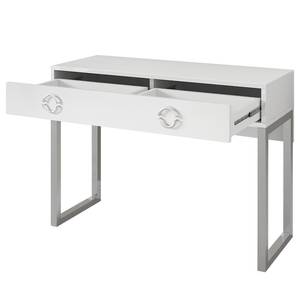 Make-up tafel Salton hoogglans wit/chroomkleurig