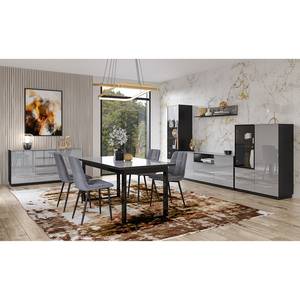 Credenza Habas Vetro - Grigio / Nero