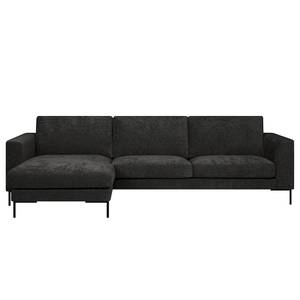 Ecksofa Luton mit Longchair Chenille Alita: Anthrazit