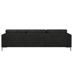 Ecksofa Luton mit Longchair Chenille Alita: Anthrazit