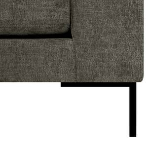 Ecksofa Luton mit Longchair Chenille Alita: Grau