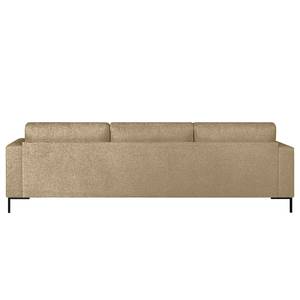 Hoekbank Luton met chaise longue Geweven stof Enola: Beige