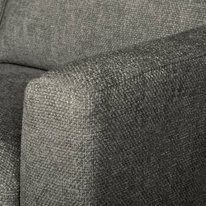 Ecksofa Luton mit Longchair Webstoff Enola: Grau