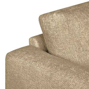 Ecksofa Luton mit Ottomane Webstoff Enola: Beige - Ottomane davorstehend rechts