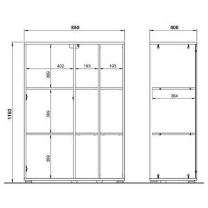 Aktenschrank Fintona I Eiche Navarra Dekor / Graphit