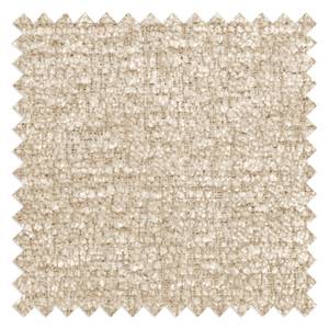 Wohnlandschaft Luton Chenille Alita: Creme - Longchair davorstehend links / Ottomane rechts