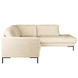 Ecksofa Luton mit Ottomane Webstoff Enola: Pearl - Ottomane davorstehend rechts