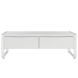 Table basse HERBY - 2 tiroirs Blanc