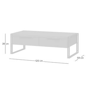 Table basse HERBY - 2 tiroirs Graphite