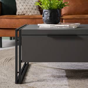 Table basse HERBY - 2 tiroirs Graphite