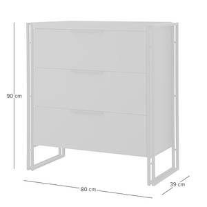 Kommode HERBY 3 Schubladen Graphit