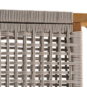 Gartenhocker Fyp mit Textilgeflecht Akazie massiv / Rope - Grau