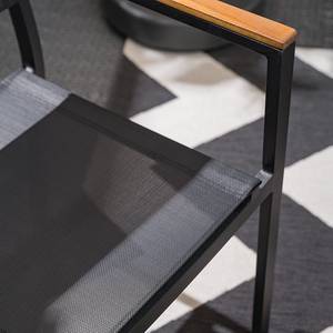 Set di 2 sedie da giardino DALY Textilene / Alluminio - Nero