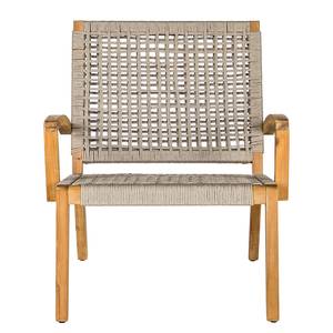 Fauteuil de jardin FYP Marron - Gris - Bois massif - Textile - 81 x 84 x 78 cm